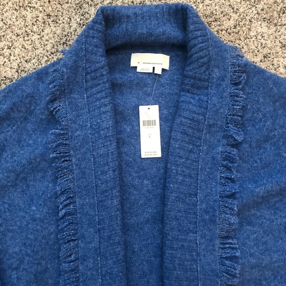 Anthropologie Blue Cardigan Sweater, Size Large - Picture 13 of 13